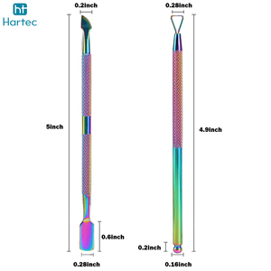 2 PCS Multi Color Cuticle Pusher and Cutter with Storage <b>Case</b>, Professional Nail Cuticle Pusher <b>Tool</b> Nail Polish Remover - Product Image 5