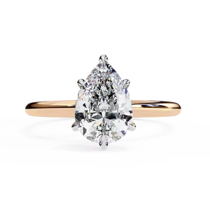 แหวนเพชรทรงกลมแบบฝังรอบวง พร้อมวงแหวนซ่อนประดับเพชร ทองคำแท้ 18K เครื่องประดับเจ้าสาวสุดหรู สำหรับงานหมั้น งานแต่งงาน และวันครบรอบ - Product Image 3