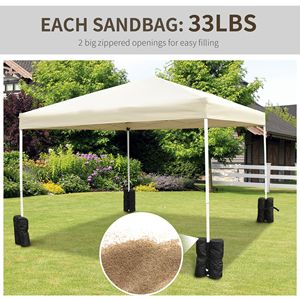Sacchi di Sabbia Neri Resistenti da 15 kg per Ancoraggio Tende, Set da 4 per Gazebo e Tende - Product Image 4