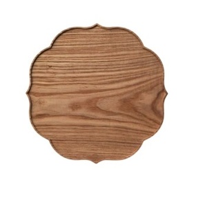 Elegant Dark <b>Walnut</b> Circular Serving Board <b>Dining</b> <b>Table</b> Centerpiece Charger Platter - Product Image 5