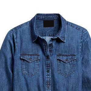 Camisas de Vestir de Mezclilla a Cuadros de Primera Calidad, Corte Slim Fit, Casuales, para Hombre, con Cierre de Botones, Cómodas y Transpirables, 2026 - Product Image 3