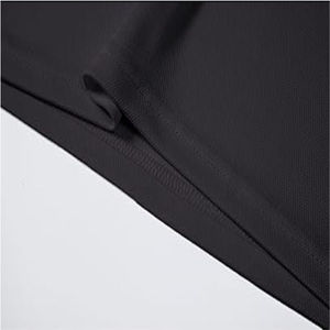 Polo homme noir à manches courtes en coton tricoté, tissu respirant et décontracté avec logo sur le devant. - Product Image 4