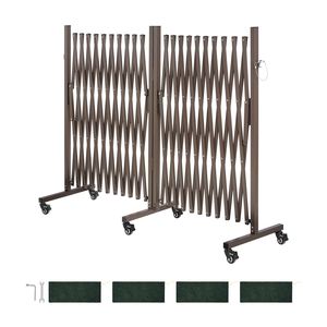 Barriera di Sicurezza Doppia Espandibile da 27 Piedi, Rotazione a 0-180 Gradi, Barriera Mobile con Ruote Bloccabili - Categoria Prodotto: Prodotti per la Sicurezza - Product Image 1