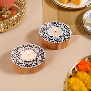 Laser Cut Wooden Mandala <b>Tealight</b> <b>Holder</b> Artistic Candle Stand for Meditation Corner Home Décor and Gift Giving - Product Image 5