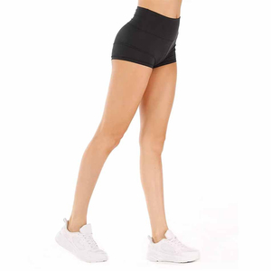 high elastic skin-friendly wholesale stretchy yoga shorts high waist gym hip women sports short solid color custom booty shorts - Product Image 5