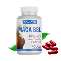 Capsules BBL Lifting MACA pour l'augmentation des fesses, pilules de prise de poids pour femmes, formule à base de plantes, fabricant OEM GMP