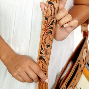 New Hand Tooled Fringe Handbag Jacquard Turquoise Color Handle Sling Bohemian Aztec <b>Fabric</b> <b>Bag</b> Stylish Hot Selling <b>Bag</b> For Women - Product Image 6
