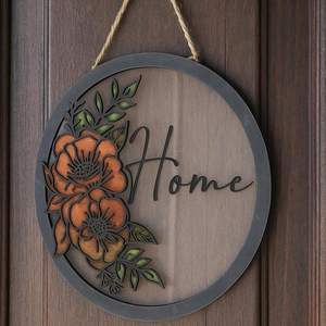 Arte Mural de Madera con Hojas Botánicas Modernas, Elegantes Letreros de Madera para Pared - Product Image 4