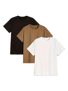 T-shirt col rond pour homme, coton premium, coupe classique confortable, pour un usage quotidien, streetwear et activités de plein air - Product Image 1