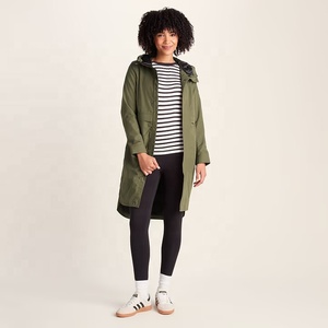 Manteau de pluie imperméable long à capuche pour femme avec chapeau, manches longues, rembourrage en polyester, veste coupe-vent d'hiver - Product Image 3