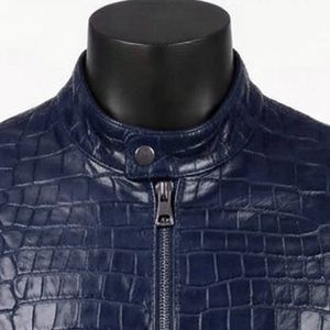 Fashionable Zipper Pockets Front Logo Hooded Stand Collar Custom Pu <b>Leather</b> <b>Jackets</b> Breathable Windproof for Men - Product Image 4