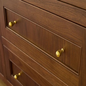 Poignée de meuble moderne en laiton, finition dorée brillante de haute qualité, écologique, pour la maison et le bureau, Desser Darware - Product Image 2