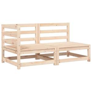 Sofá Modular de 2 Plazas para Patio, en Madera de Pino Sólido Color Antracita, Sofás de Jardín - Product Image 4