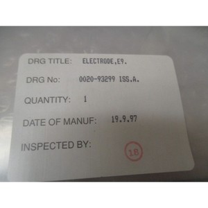 AMAT 0020-93299 อิเล็กโทรด E9 - อุปกรณ์และอะไหล่เซมิคอนดักเตอร์ระดับโลกที่เชื่อถือได้ - Product Image 3