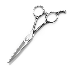 Professional Barber <b>Scissors</b> Stainless Steel Straight Blade <b>Cuticle</b> <b>Scissors</b> Removable Handle Right-Handed Durable Steel Handle - Product Image 2