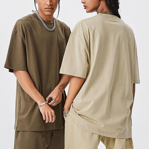 Ensemble T-shirt et Short Tricoté Unisexe Été, Coupe Ample et Respirante, Épaules Tombantes, 100% Coton 260 g/m² Grammage Élevé, Style Baggy – Vente en Gros - Product Image 4