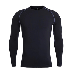 Camiseta de Compresión para Hombre, 100% Algodón, Ligera, Elástica, Transpirable, Ecológica, de Secado Rápido, Manga Larga, para Gimnasio, Ejercicio, Running - Product Image 3