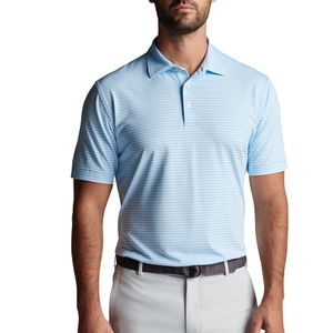 เสื้อยืดถักลายนูนสำหรับผู้ชายและผู้หญิงเสื้อโปโลผ้าฝ้ายโพลีเอสเตอร์นุ่มพิมพ์โลโก้ได้ตามต้องการ - Product Image 2