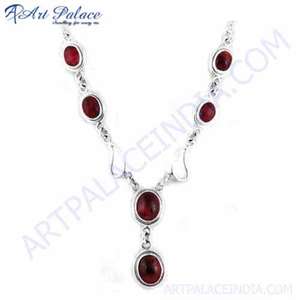 Elegante collar con colgante fino de plata rodolita hermoso accesorio elegante - Product Image 1