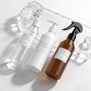 Wholesale 250ml 8oz PET Plastic Sloping-Shoulder Round <b>Pump</b> Sprayer <b>Bottle</b> for Lotion Skincare Cream Custom Cosmetic Packaging - Product Image 5