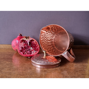 Carafe à eau résistante à la chaleur en cuivre pur de haute qualité, design martelé, pot à glace en métal, pichet à eau froide à prix réduit - Product Image 1