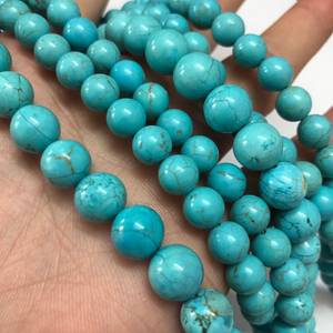 Cuentas de Turquesa Azul Natural, Redondas y Lisas, para Joyería, Proveedor Mayorista, Certificado IGI, Rajasthan, ZUBEDA GEMS - Product Image 2