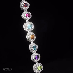 Pendentif/Charmes de luxe en moissanite multiforme arc-en-ciel plaqué or 18 carats, bijoux de fête en argent 925 pour hommes, femmes, enfants, unisexe - Product Image 3