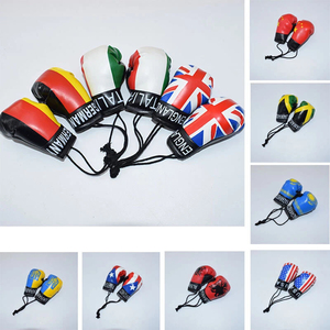 TRIMPO SPORTS Mini PVC Boxing Gloves <b>Hook</b> Loop Closure Customizable Lightweight Decorative Pendant Keychain Carabiner for <b>Car</b> - Product Image 1