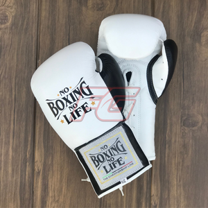 Guantes de Boxeo MMA Personalizados de Cuero Vacuno Auténtico para Entrenamiento y Sparring, con Absorción de Humedad y Cierre de Gancho y Bucle, Sin Boxeo No Hay Vida - Product Image 6