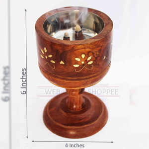 Brûleur d'encens Bakhoor indien anti-odeur en bambou sculpté à la main, écologique, de luxe, par Lavie Creations - Product Image 4