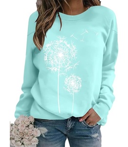Nueva Colección Sudadera de Algodón para Mujer, de Lujo, Manga Larga, Cuello Caído, Estampada, Cómoda, Casual, Invierno, Personalizada por Delante - Product Image 4