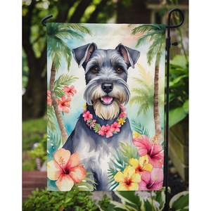 Schnauzer Luau multicolore Drapeau de jardin Boîte aux lettres décorative & Patio Artwork for Yard Flower Beds Small Size - Product Image 3