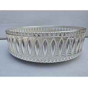 Luxury Modern Metal Gift Basket Handmade Round Shape Fruit <b>Storage</b> Basket Custom Design Finish For Dining <b>Tabletop</b> Center Peace - Product Image 5