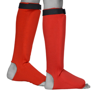 Protège-tibias en néoprène épais et respirant pour le kick-boxing, le karaté, le MMA et le Muay Thai – Protection du pied et du cou-de-pied avec fermeture antidérapante - Product Image 4