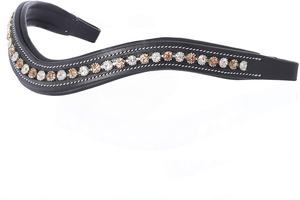 Banda para las cejas acolchada de cuero ostentoso/cristal personalizable más vendida Bandas para deportes de equitación cómodas en precio de fabricación - Product Image 5