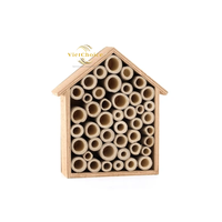 Meilleure Vente : Nid à Abeilles Écologique en Bois Naturel Fait Main, Luxe Moderne, Cadre en Acier Inoxydable, Imperméable, Revêtement de Cire