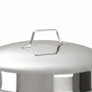 Moderno calentador de alimentos tipo buffet redondo de lujo con base de listones de madera y acero inoxidable para hoteles, restaurantes y servicios de catering. - Product Image 3