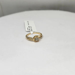 Bague pour femme en or 9 carats, couleur HI, SI, diamant naturel de 0,36 ct, plaqué rhodium, 2,428 g, certifiée IGI, bague de fiançailles de luxe avec petit diamant - Product Image 6