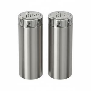 Wholesale Stainless Steel Salt And Pepper Shaker Silver Chrome Finish Metal <b>Jar</b> For Home Kitchen Restaurant Hotel Use - Product Image 2