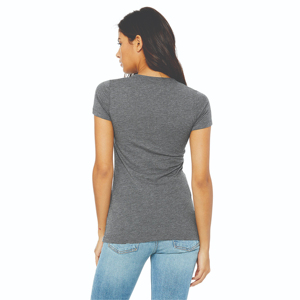 T-shirt à manches courtes en jersey décontracté pour femme, 100% coton peigné et filé en anneau Airlume, 32 Single, 4,2 oz, Asphalt - Product Image 3