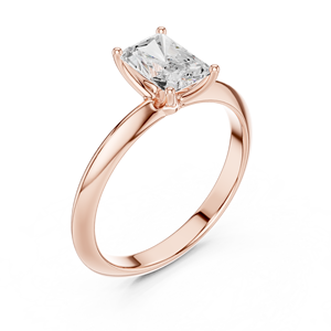 แหวนหมั้นเพชรทรงรัศมี 1 กะรัต เพชรเลี้ยงในห้องปฏิบัติการ ขายดี ทอง 14K พร้อมใบรับรอง IGI VS1 E สำหรับวันครบรอบแต่งงาน - Product Image 5