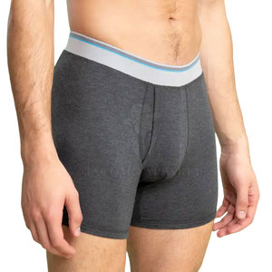 Calzoncillos Boxer de Algodón y Elastano para Hombre, Marca Privada Personalizada, Cintura Elástica Transpirable, Costuras Duraderas, Ajuste Cómodo para Uso Diario - Product Image 4