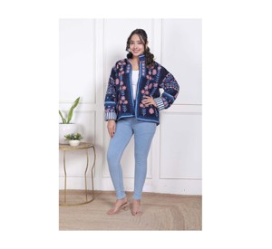 Nouvelle arrivée, veste matelassée en velours et coton brodé à la main de haute qualité, respirante, style bohème, motif floral - Product Image 1