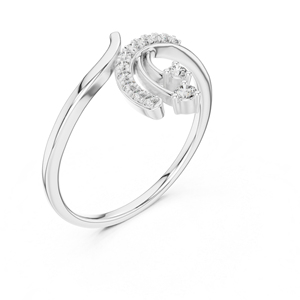 Bague solitaire en or blanc 14 carats avec diamant rond cultivé en laboratoire pour femmes |   Vêtements de mariage |   Nouveau diamant cultivé - Product Image 2