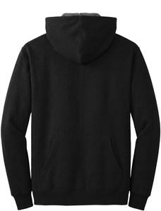 Sweat-shirts à capuche personnalisés en gros – Sweat-shirt noir à fermeture éclair - Product Image 2