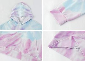 Sweat à capuche en molleton de coton gaufré tie-dye de qualité supérieure pour enfants garçons, pull thermique épais pour tout-petits - Product Image 2