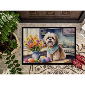 ใหม่พรมเช็ดเท้าขนาด18H x 27W กันลื่นสำหรับเทศกาลอีสเตอร์พร้อมของตกแต่งบ้าน Lasa apso - Product Image 3