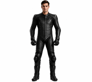 Combinaison de course en cuir, équipement moto premium avec protections renforcées, design confortable et respirant pour la piste, tenue de course à haute protection. - Product Image 1