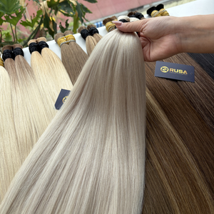 Extensiones de Cabello Humano Virgen Vietnamita a Granel, Liso, Doble Trama, Súper Doble Trama, Ondulado Natural, Todos los Colores Disponibles, Permanente - Product Image 1