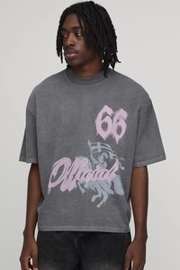 Camiseta de algodón para hombre, corte holgado y extragrande, hombros caídos, estilo casual y urbano, tela gruesa. - Product Image 4